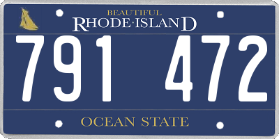 RI license plate 791472