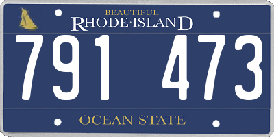 RI license plate 791473