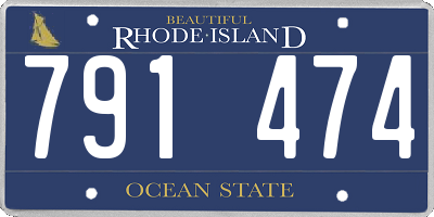 RI license plate 791474