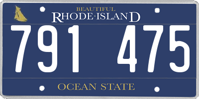 RI license plate 791475