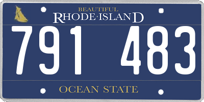 RI license plate 791483