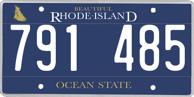 RI license plate 791485