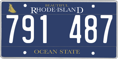 RI license plate 791487
