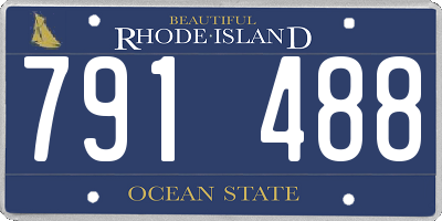 RI license plate 791488