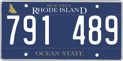 RI license plate 791489