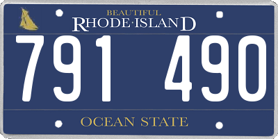RI license plate 791490