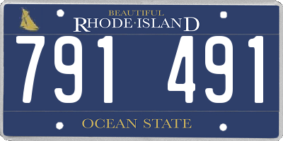 RI license plate 791491