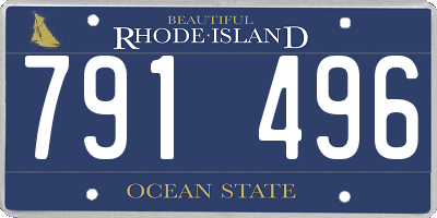 RI license plate 791496