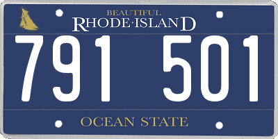 RI license plate 791501