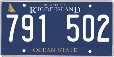 RI license plate 791502