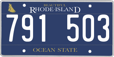 RI license plate 791503