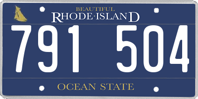 RI license plate 791504