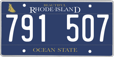 RI license plate 791507