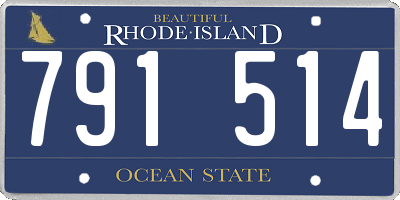 RI license plate 791514
