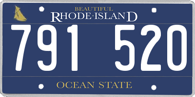 RI license plate 791520