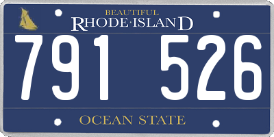 RI license plate 791526