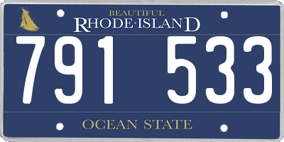 RI license plate 791533