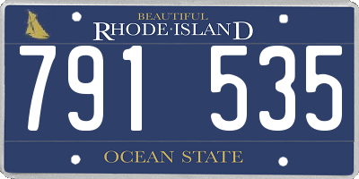 RI license plate 791535