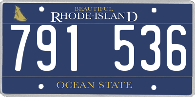 RI license plate 791536