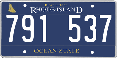 RI license plate 791537