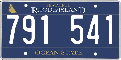 RI license plate 791541