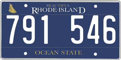 RI license plate 791546