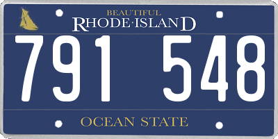 RI license plate 791548