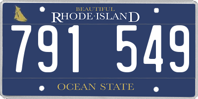 RI license plate 791549