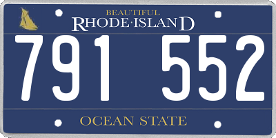 RI license plate 791552