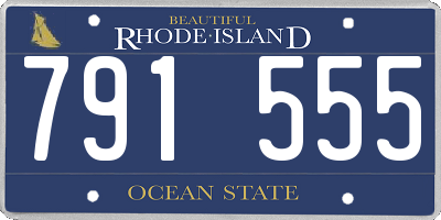 RI license plate 791555
