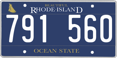 RI license plate 791560