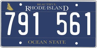 RI license plate 791561