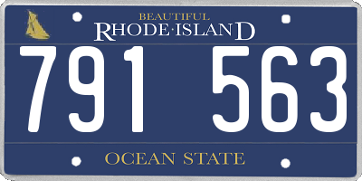 RI license plate 791563
