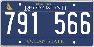 RI license plate 791566