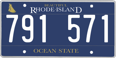 RI license plate 791571