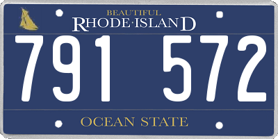 RI license plate 791572