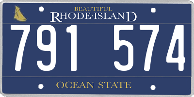 RI license plate 791574