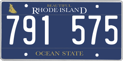 RI license plate 791575