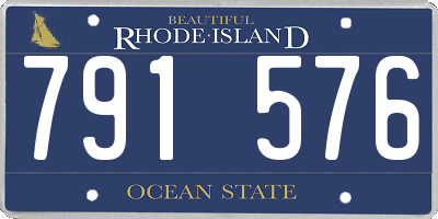 RI license plate 791576