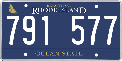 RI license plate 791577