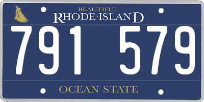 RI license plate 791579