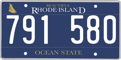 RI license plate 791580