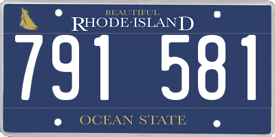 RI license plate 791581