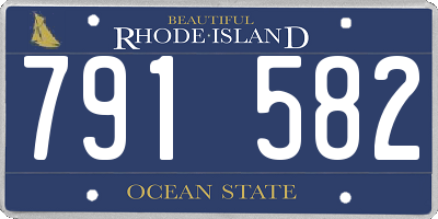 RI license plate 791582