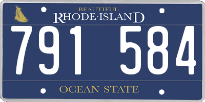 RI license plate 791584