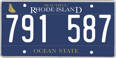 RI license plate 791587