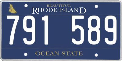 RI license plate 791589