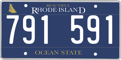 RI license plate 791591