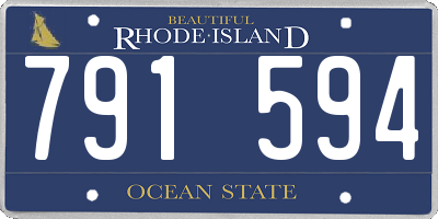 RI license plate 791594