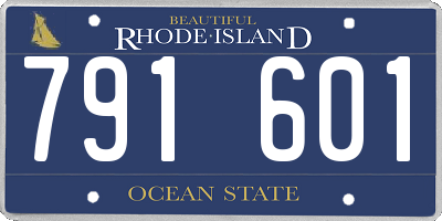 RI license plate 791601